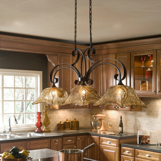 Uttermost Vetraio 3 Lt Bronze Kitchen Island Light 21009