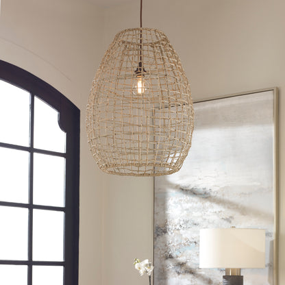 Uttermost Cross Weave 1 Light Pendant 21535