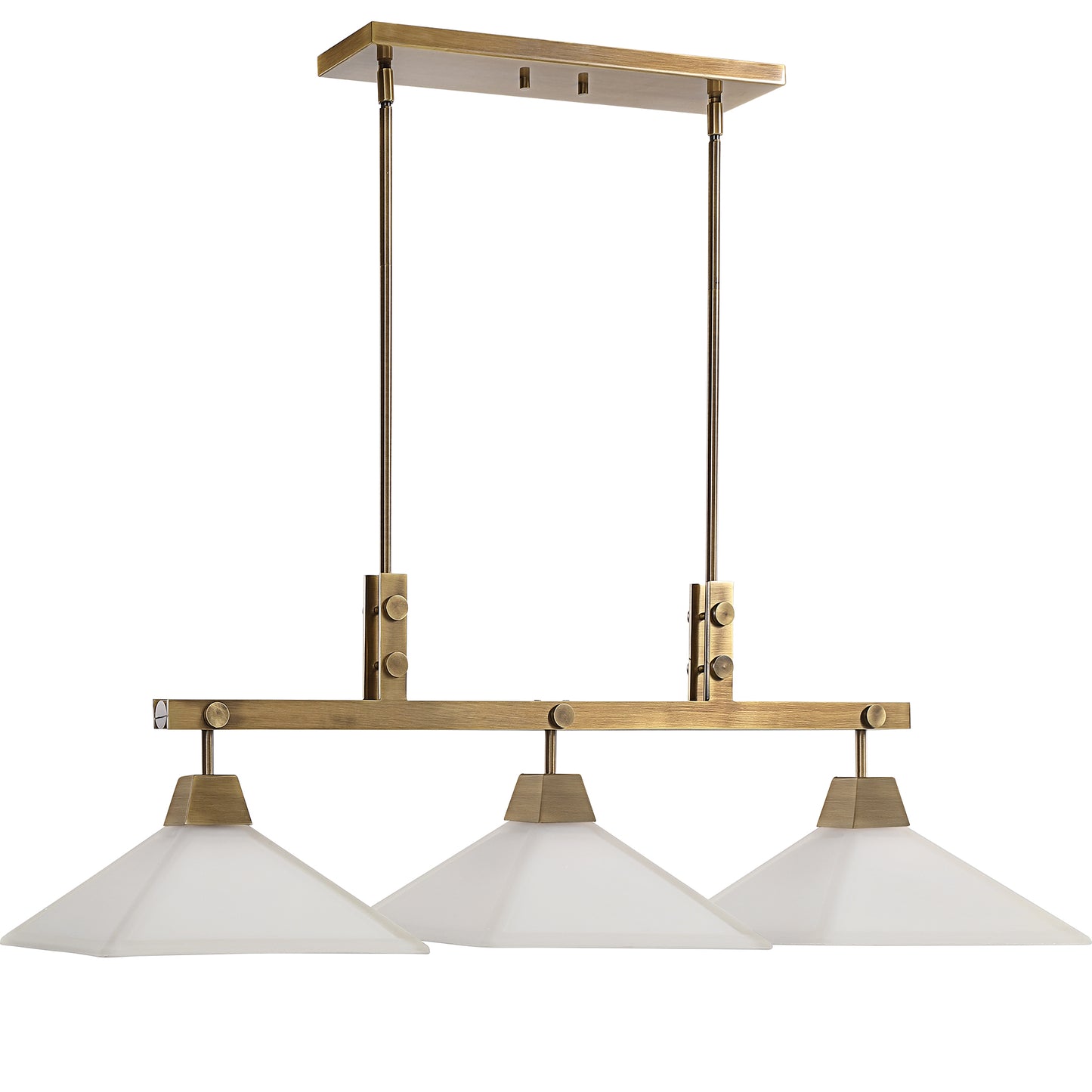 Uttermost Brookdale Industrial 3 Light Linear Chandelier 21346