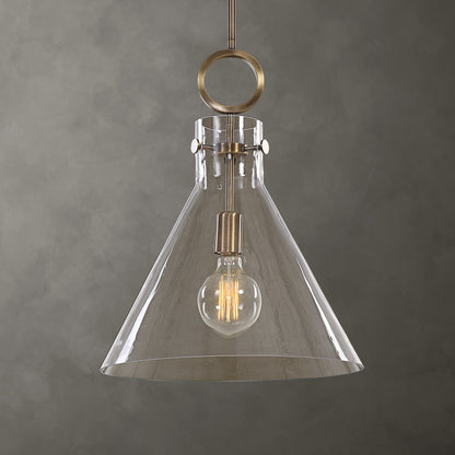 Uttermost Imbuto Funnel Glass 1 Light Pendant 21548