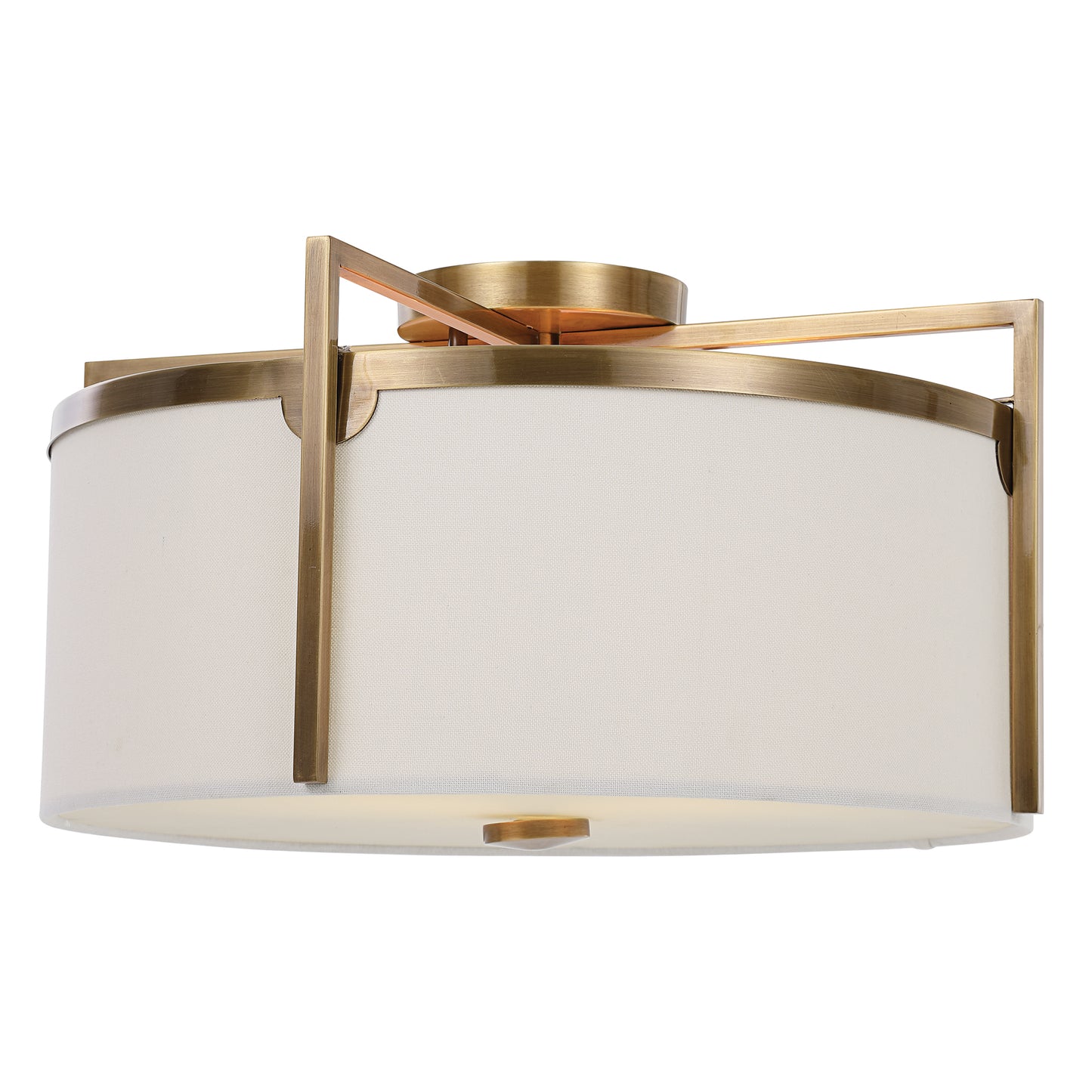 Uttermost Colfax Brass 3 Light Semi Flush 22283