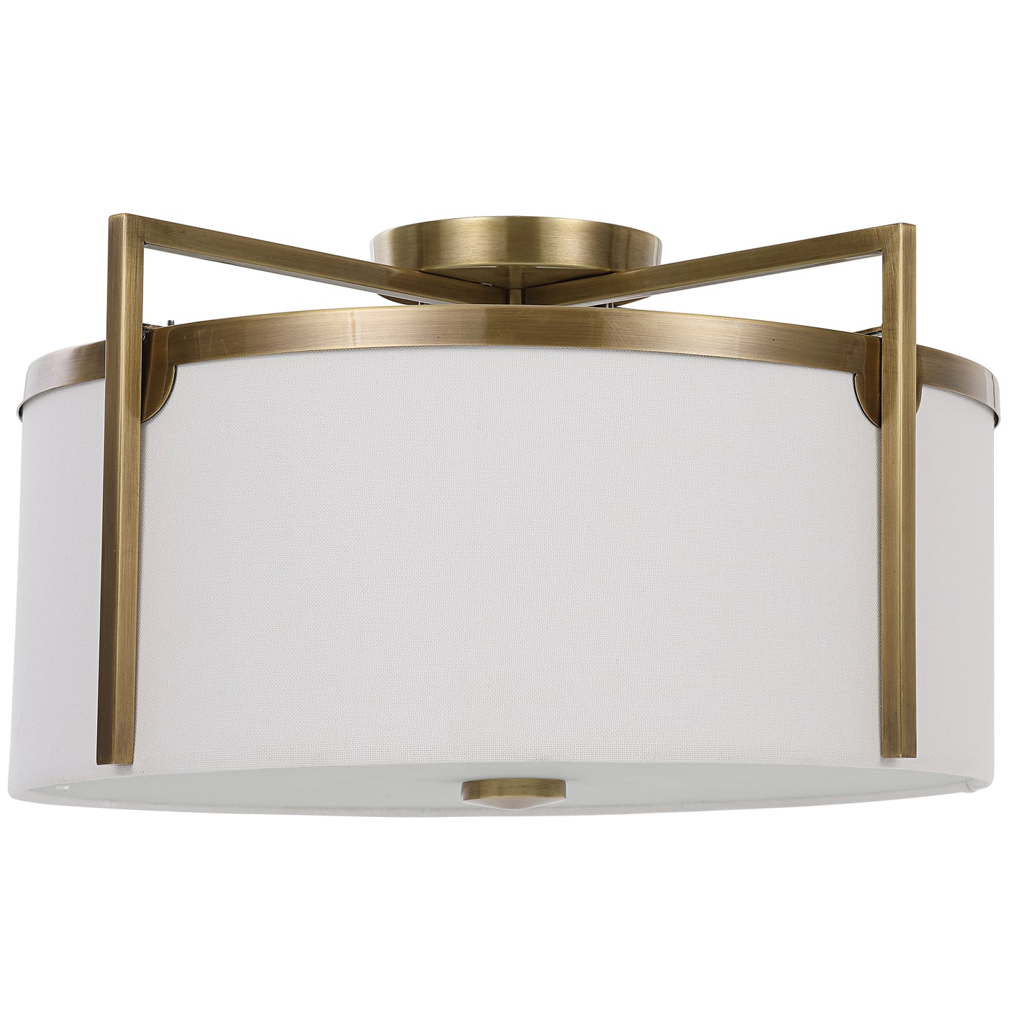 Uttermost Colfax Brass 3 Light Semi Flush 22283