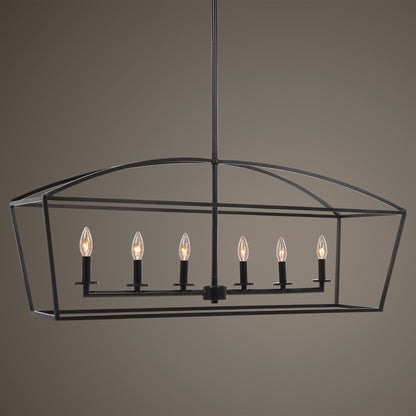 Uttermost Clayton 6 Light Linear Chandelier 21348