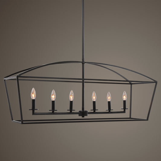 Uttermost Clayton 6 Light Linear Chandelier 21348