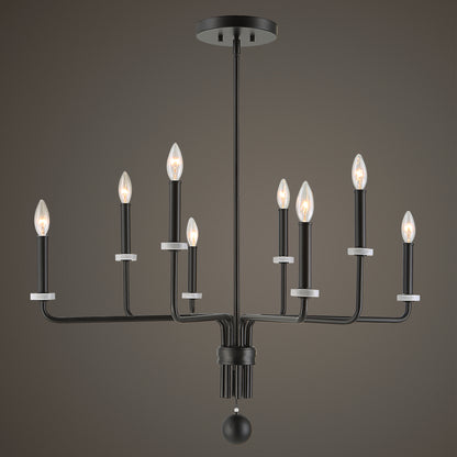 Uttermost Ebony Elegance 8 Light Chandelier 21353