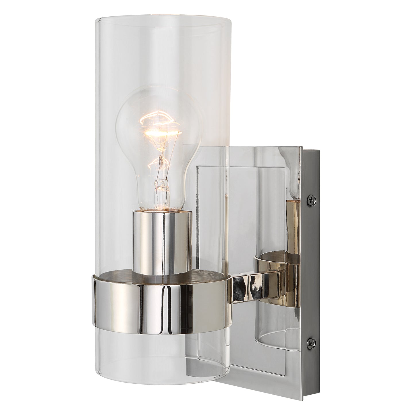 Uttermost Cardiff Nickel 1 Light Cylinder Sconce 22550