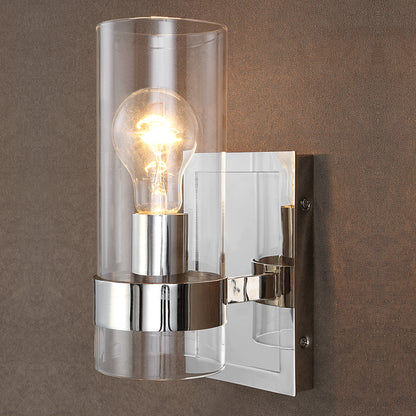 Uttermost Cardiff Nickel 1 Light Cylinder Sconce 22550