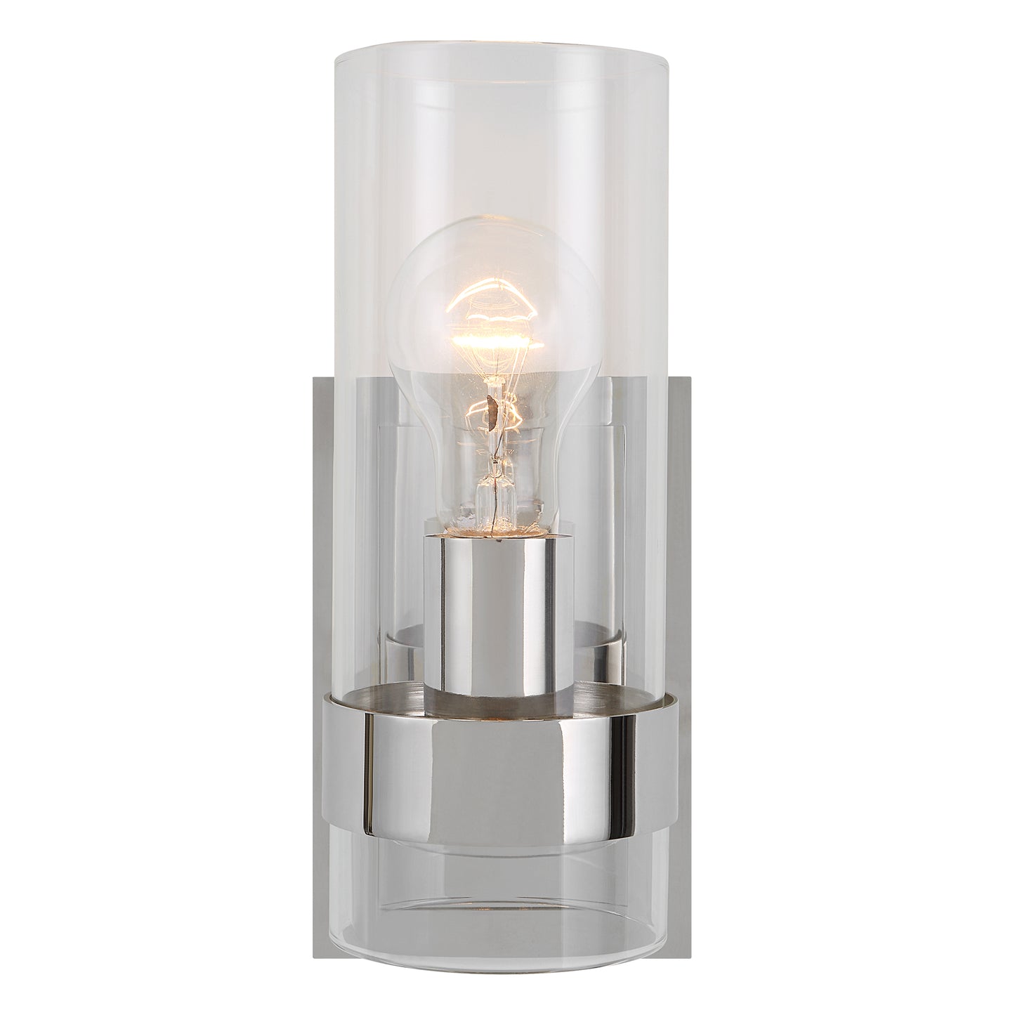 Uttermost Cardiff Nickel 1 Light Cylinder Sconce 22550