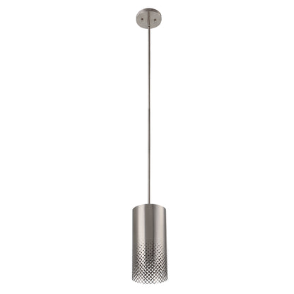 Uttermost Manheim 1 Light Nickel Cylinder Pendant 21568