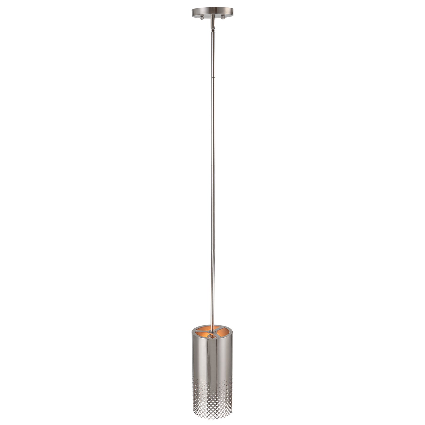 Uttermost Manheim 1 Light Nickel Cylinder Pendant 21568