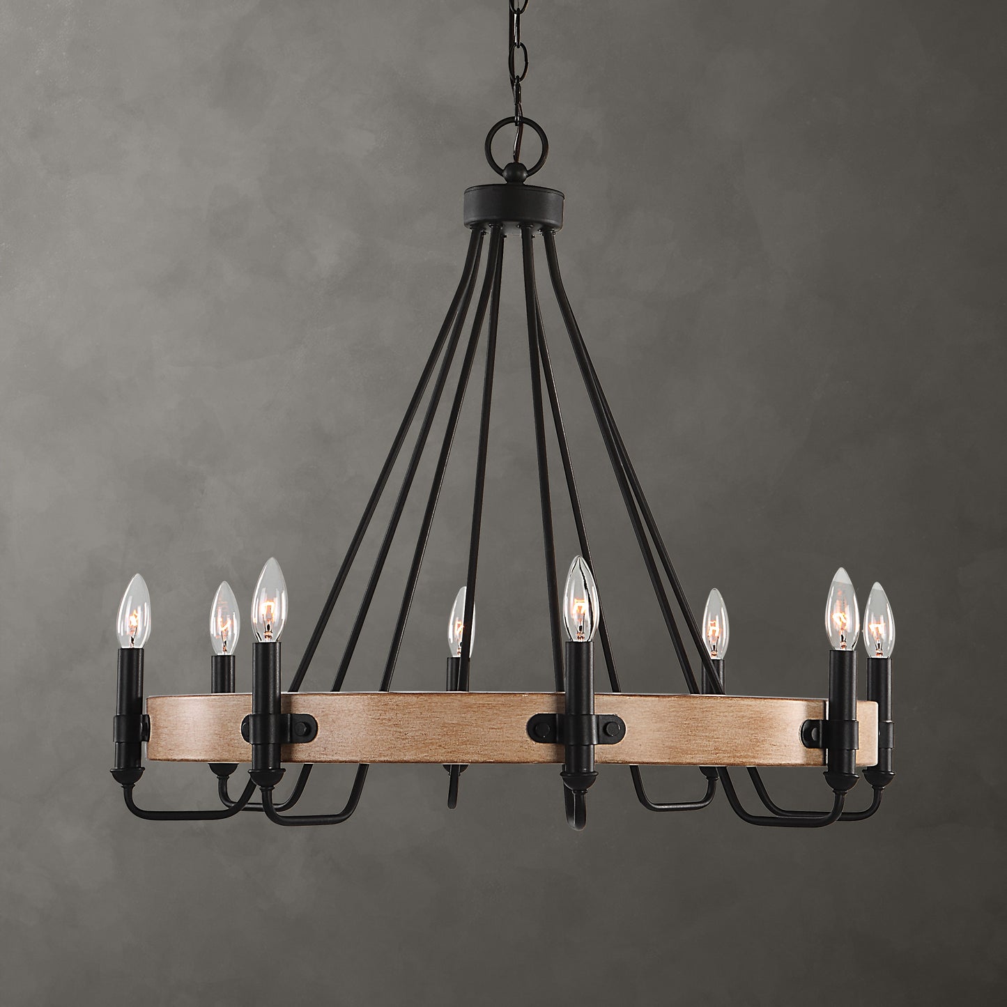 Uttermost Deschutes 8 Light Farmhouse Chandelier 21356