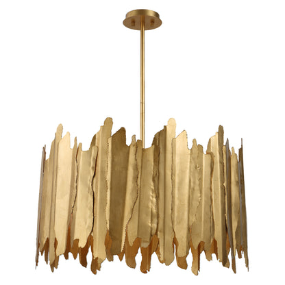 Uttermost Golden Gate 8 Light Industrial Pendant 21579