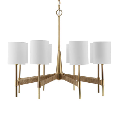 Uttermost Lautoka Rattan 8 Light Chandelier 21372