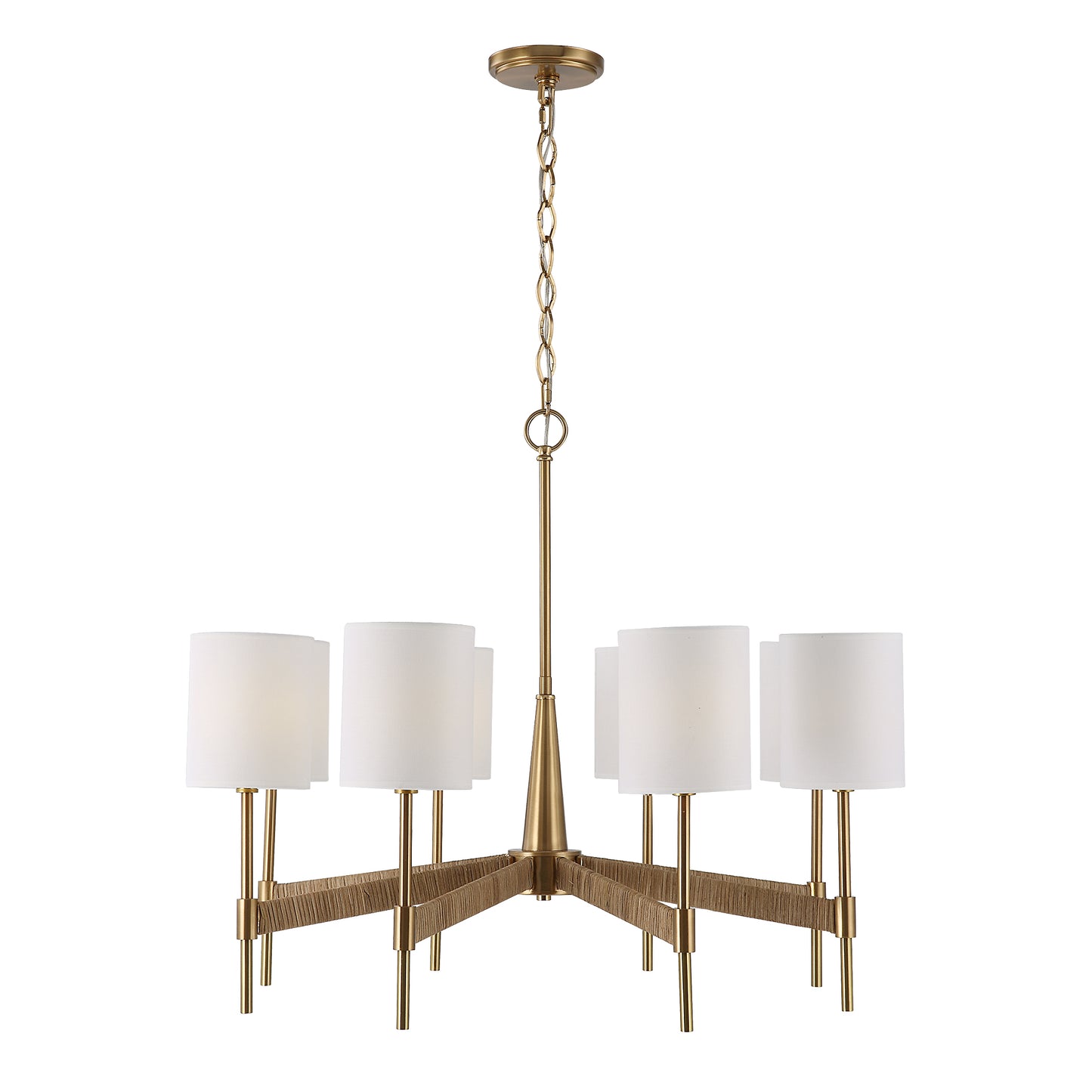 Uttermost Lautoka Rattan 8 Light Chandelier 21372