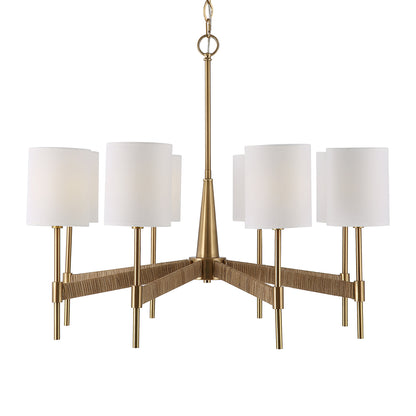 Uttermost Lautoka Rattan 8 Light Chandelier 21372