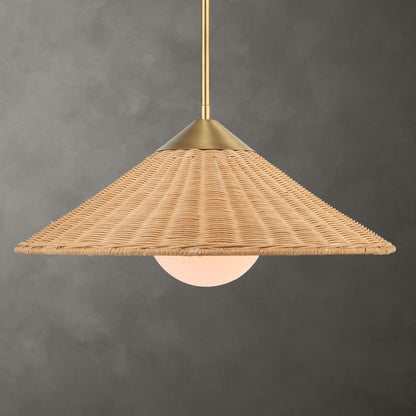 Uttermost Phuvinh 1 Light Rattan Shade Pendant 21590