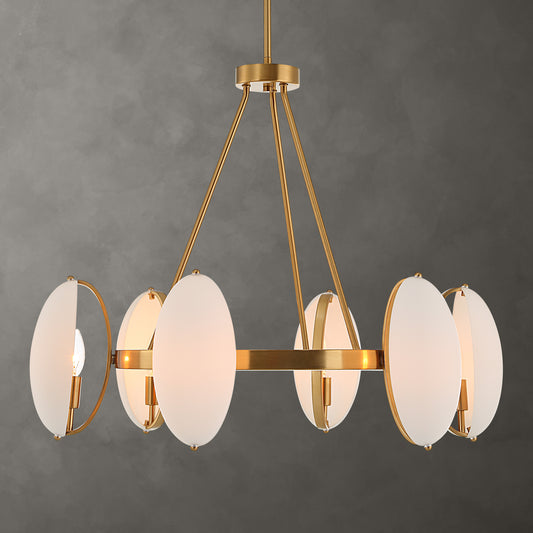 Uttermost Oviform 6 Light Round Chandelier 21379