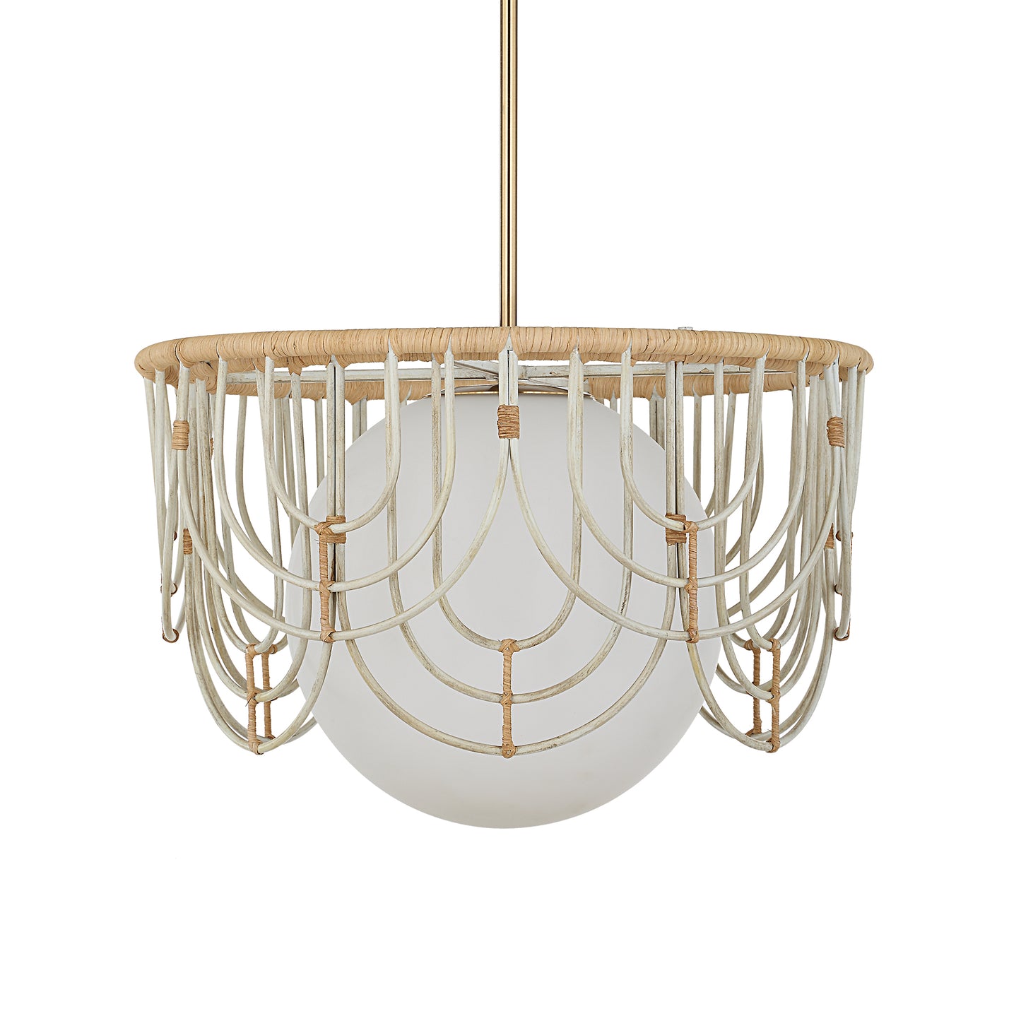 Uttermost Arches 1 Light Rattan Pendant 21605