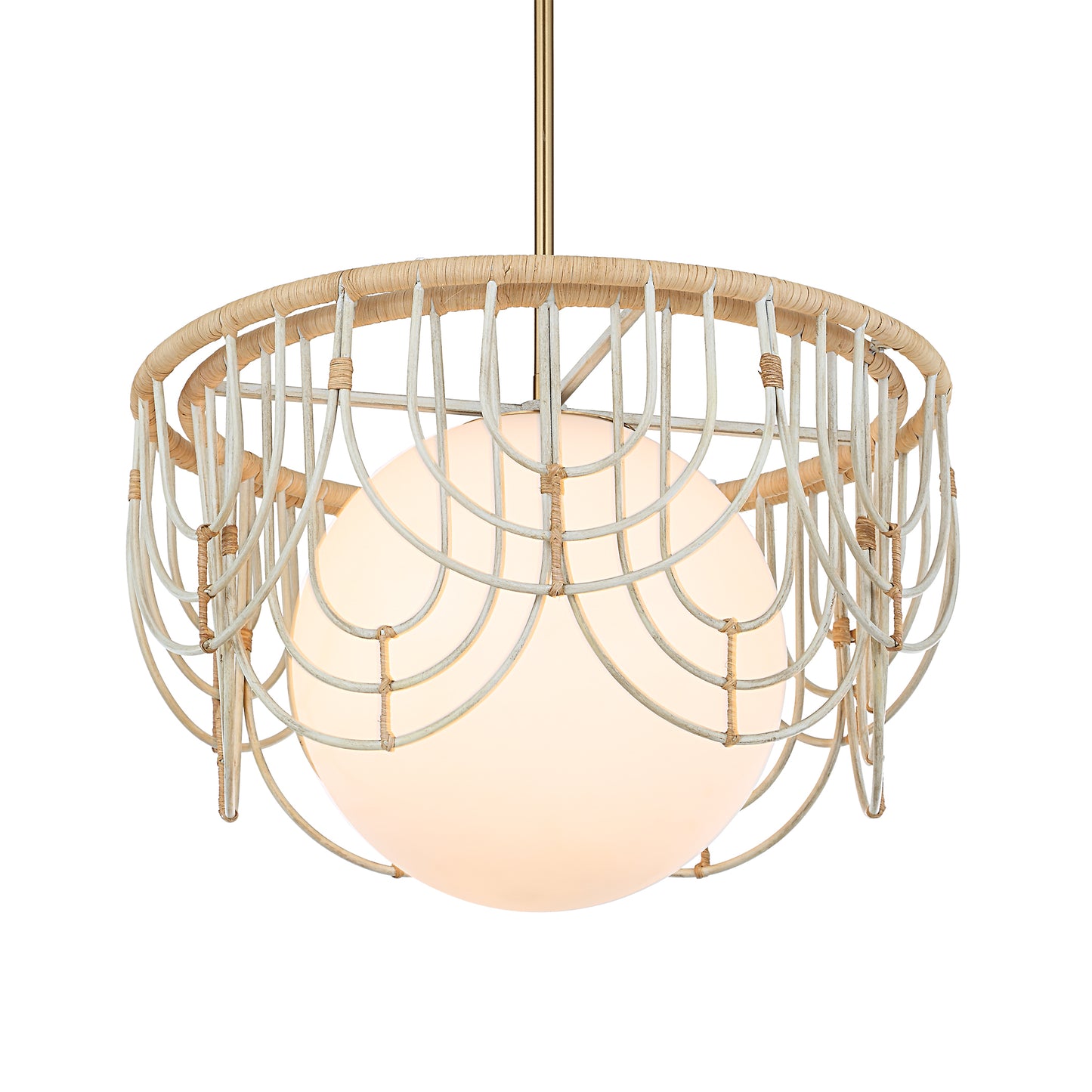 Uttermost Arches 1 Light Rattan Pendant 21605