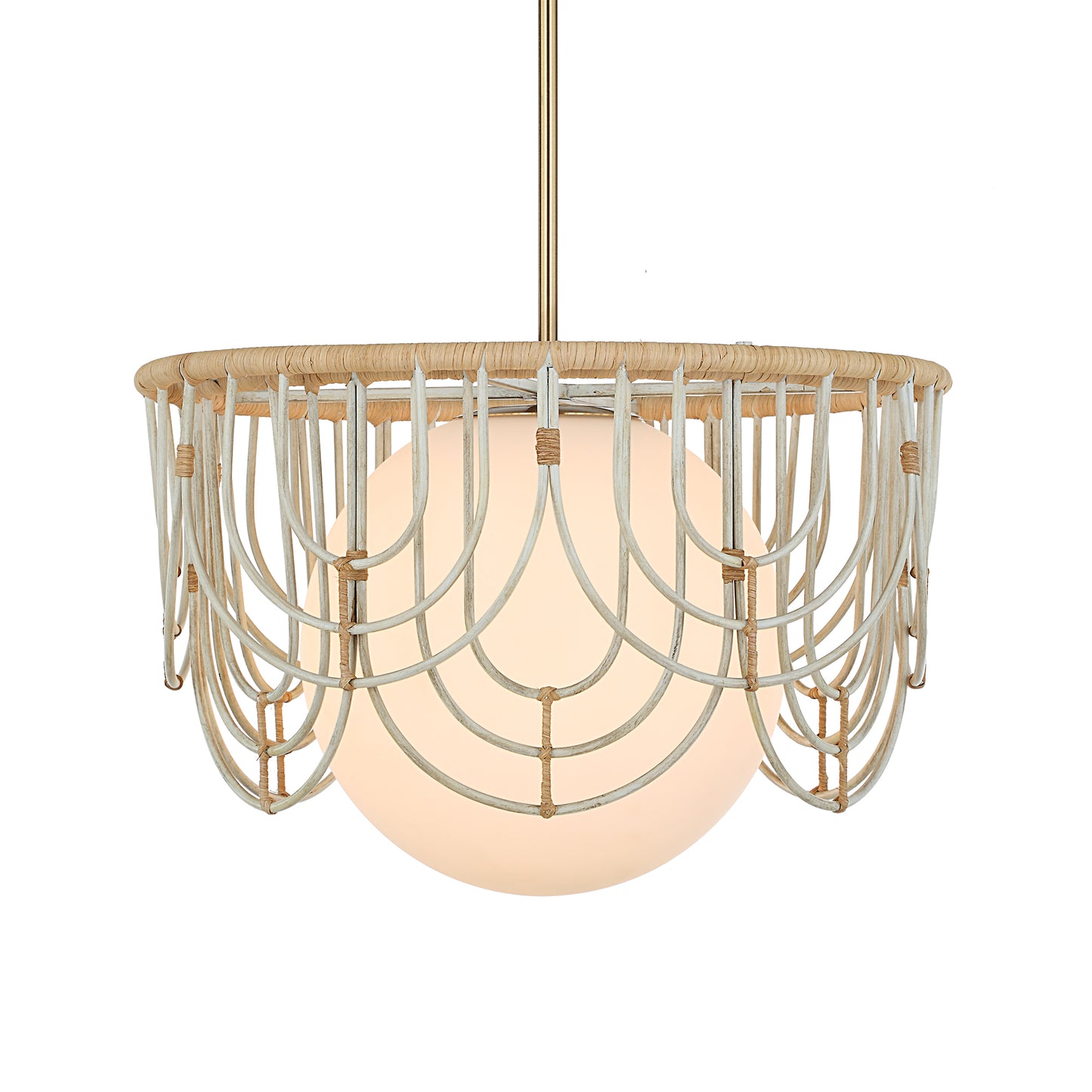 Uttermost Arches 1 Light Rattan Pendant 21605