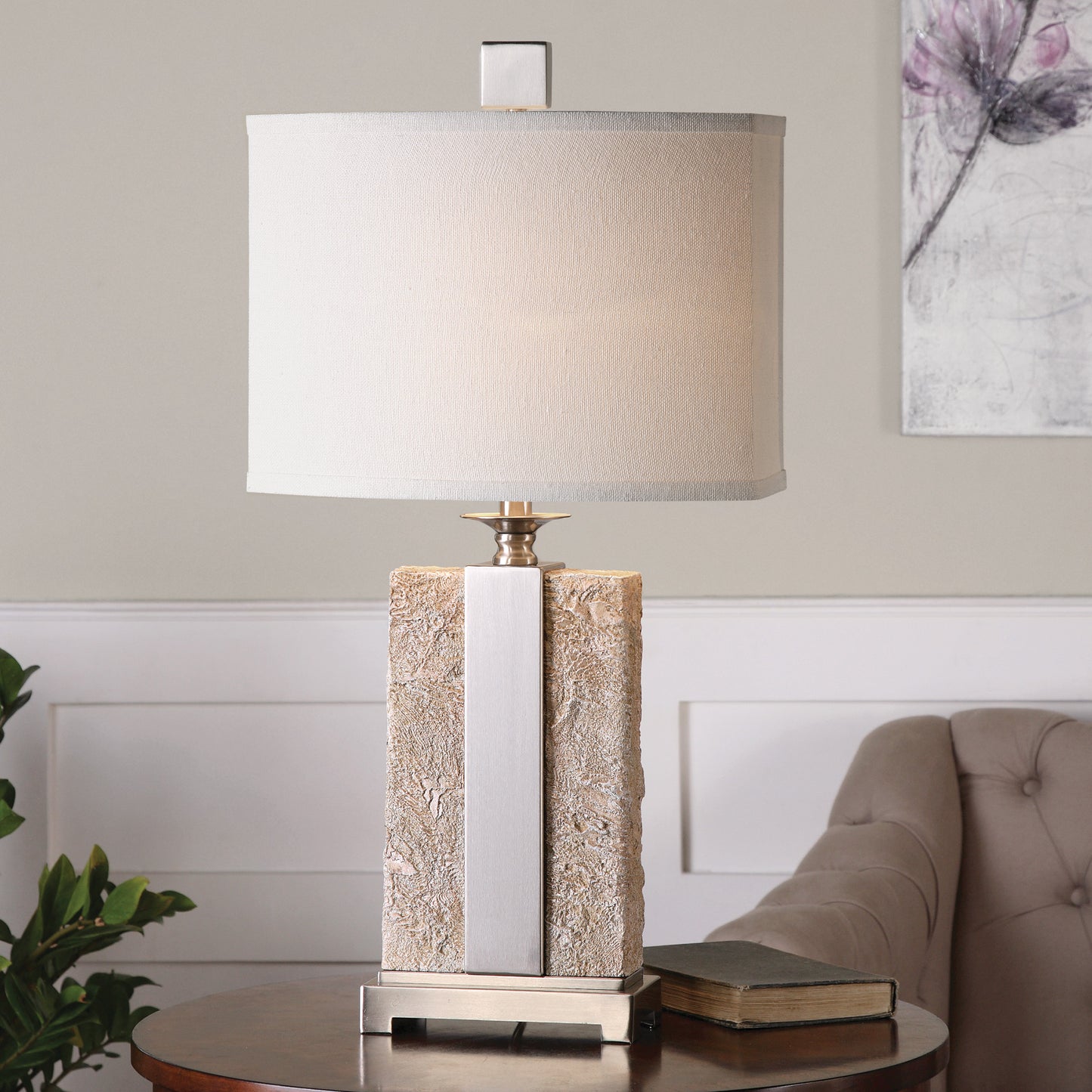 Uttermost Bonea Stone Ivory Table Lamp 26508-1