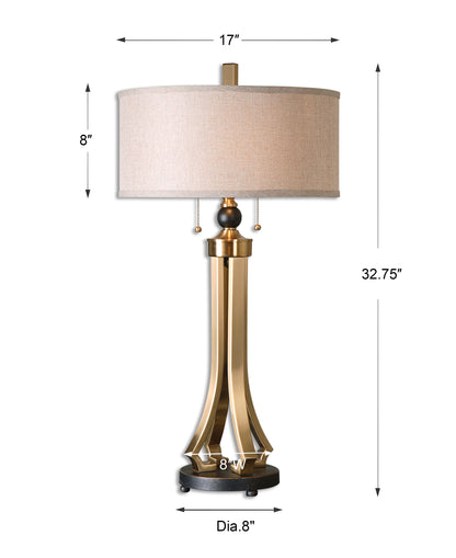 Uttermost Selvino Brushed Brass Table Lamp 26631-1