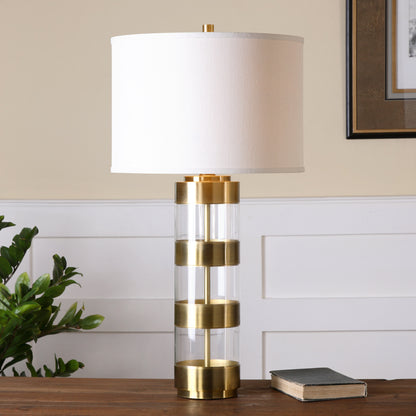 Uttermost Angora Brushed Brass Table Lamp 26669-1