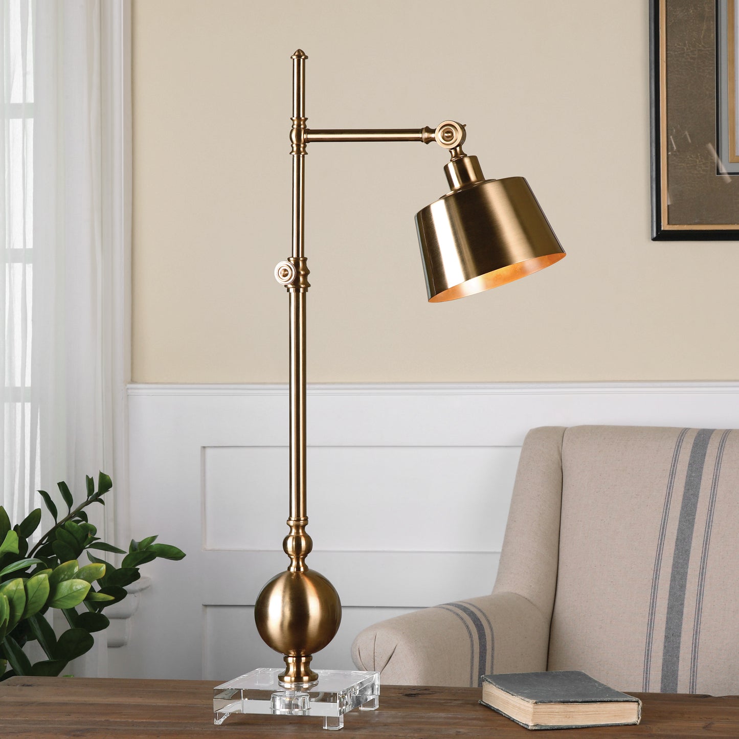 Uttermost Laton Brushed Brass Task Lamp 29982-1