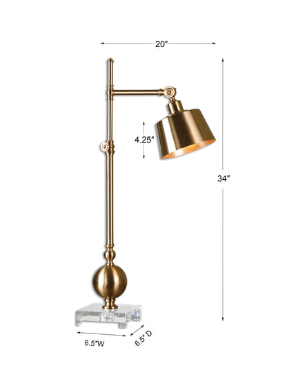 Uttermost Laton Brushed Brass Task Lamp 29982-1