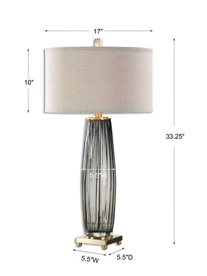 Uttermost Vilminore Gray Glass Table Lamp 26698-1