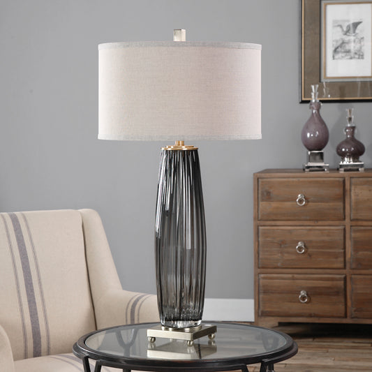 Uttermost Vilminore Gray Glass Table Lamp 26698-1