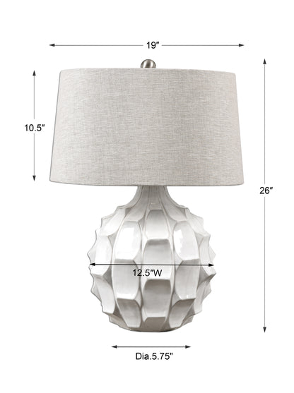 Uttermost Guerina Scalloped White Lamp 27052