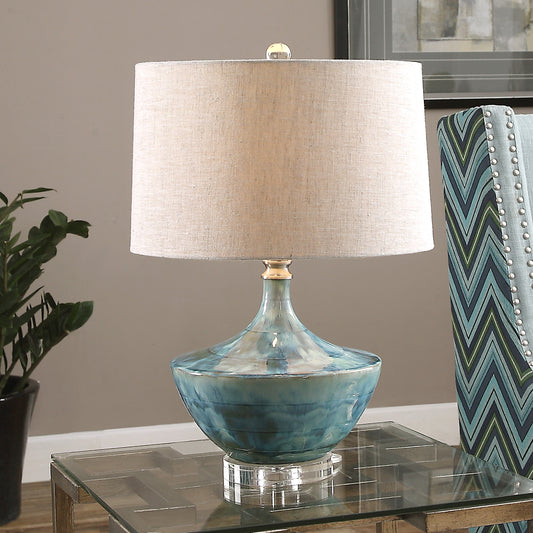 Uttermost Chasida Blue Ceramic Lamp 27059-1