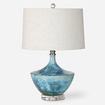 Uttermost Chasida Blue Ceramic Lamp 27059-1