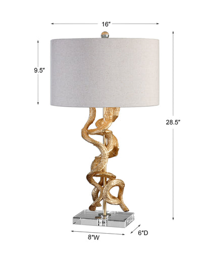 Uttermost Twisted Vines Gold Table Lamp 27113-1