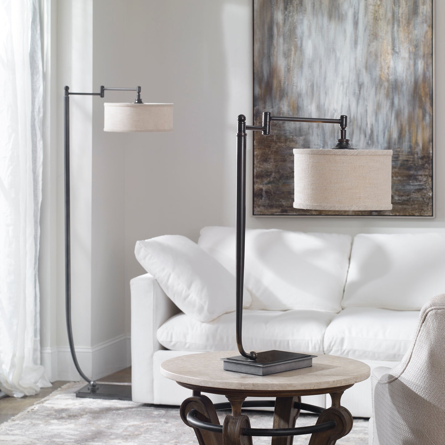 Uttermost Lamine Dark Bronze Floor Lamp 28080-1