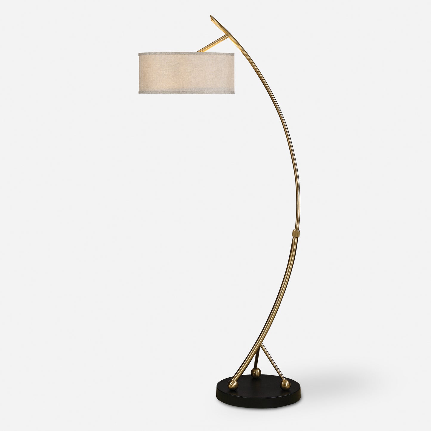 Uttermost Vardar Curved Brass Floor Lamp 28089-1