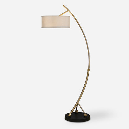 Uttermost Vardar Curved Brass Floor Lamp 28089-1