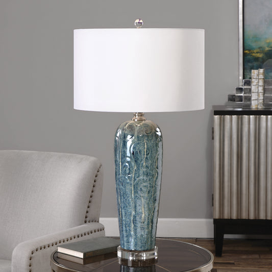 Uttermost Maira Blue Ceramic Table Lamp 27130-1