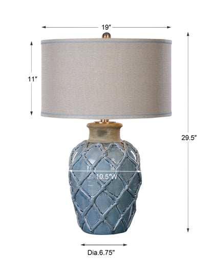 Uttermost Parterre Pale Blue Table Lamp 27139-1