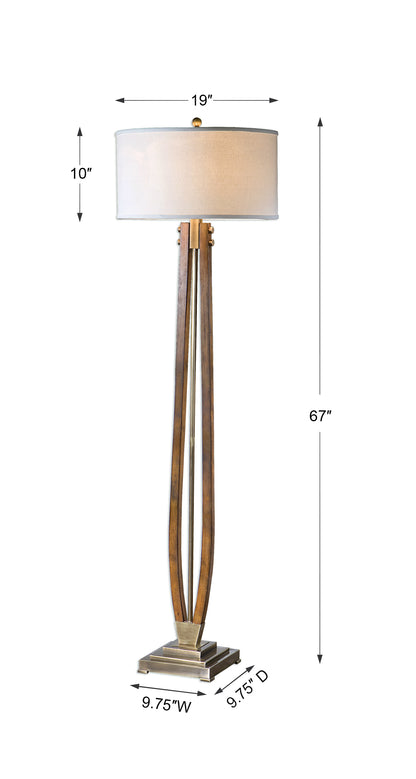 Uttermost Boydton Burnished Wood Floor Lamp 28105