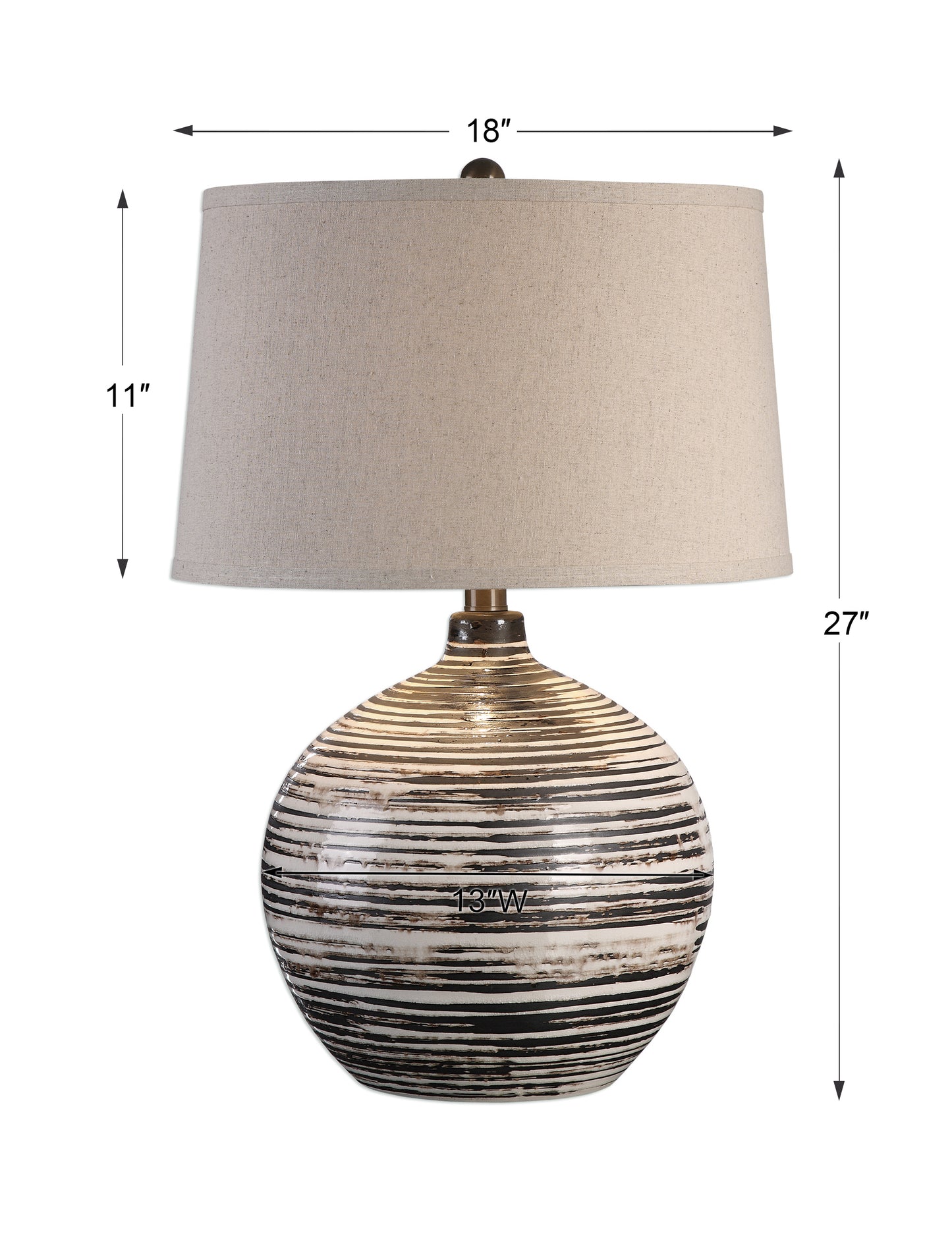 Uttermost Bloxom Mocha Ivory Lamp 27315-1