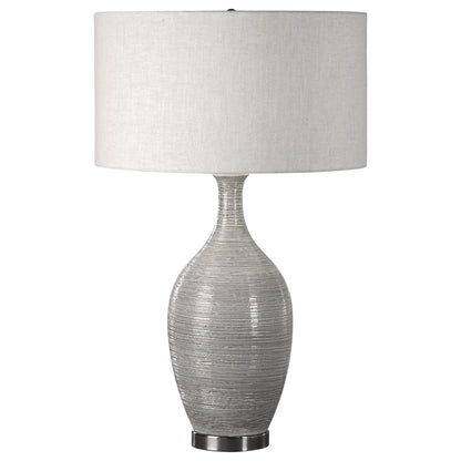 Uttermost Dinah Gray Textured Table Lamp 27518