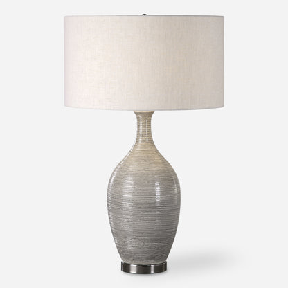 Uttermost Dinah Gray Textured Table Lamp 27518