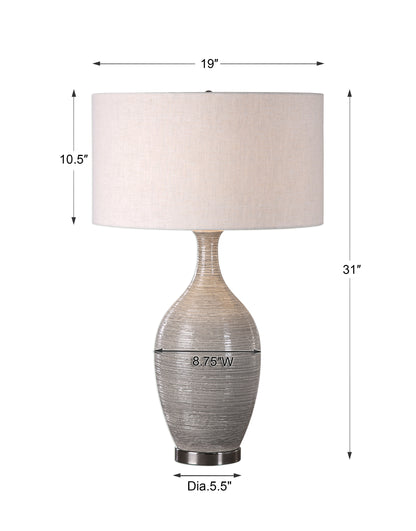 Uttermost Dinah Gray Textured Table Lamp 27518