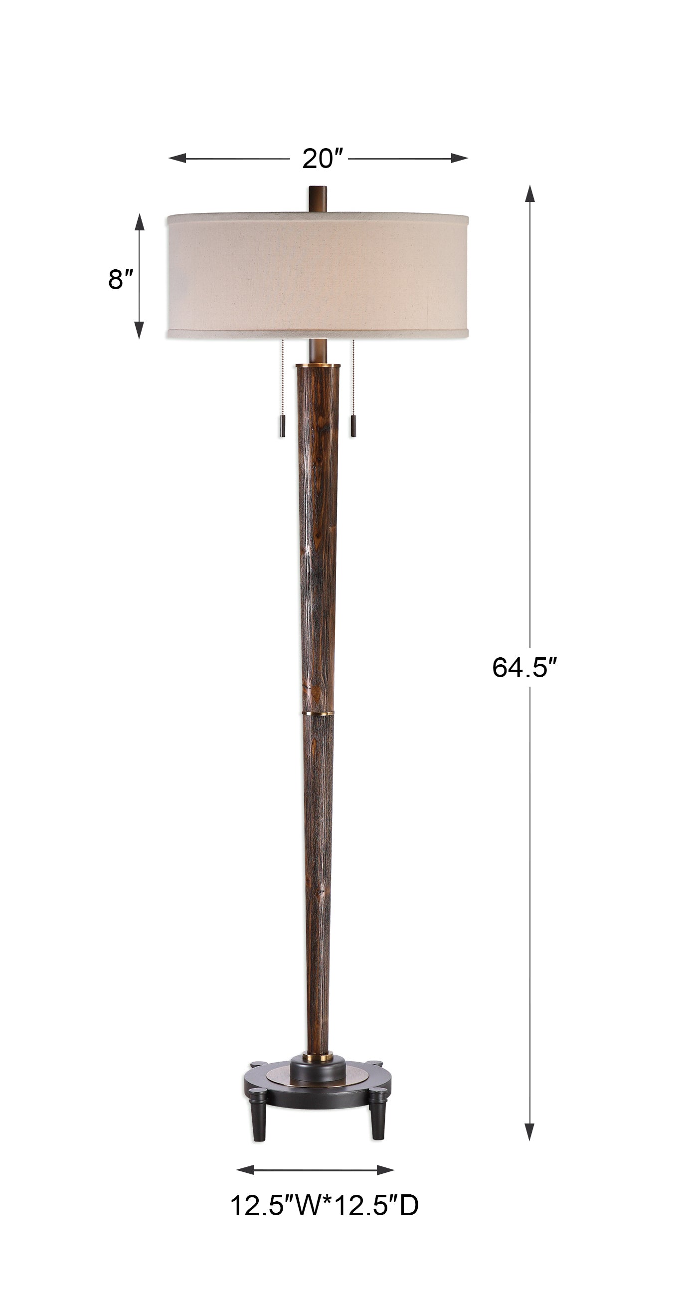 Uttermost Rhett Burnished Oak Floor Lamp 28119-1