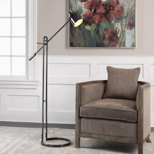 Uttermost Chisum Dark Bronze Floor Lamp 28122-1