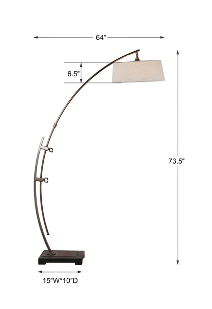 Uttermost Calogero Bronze Arc Floor Lamp 28135-1