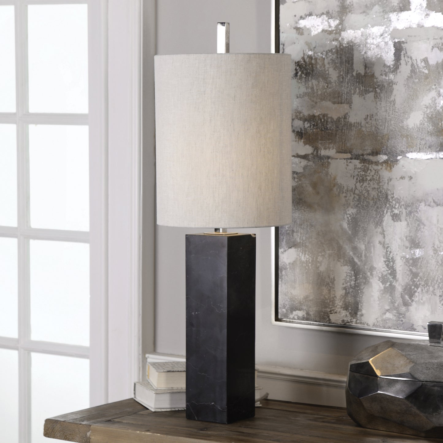 Uttermost Delaney Marble Column Accent Lamp 29359-1