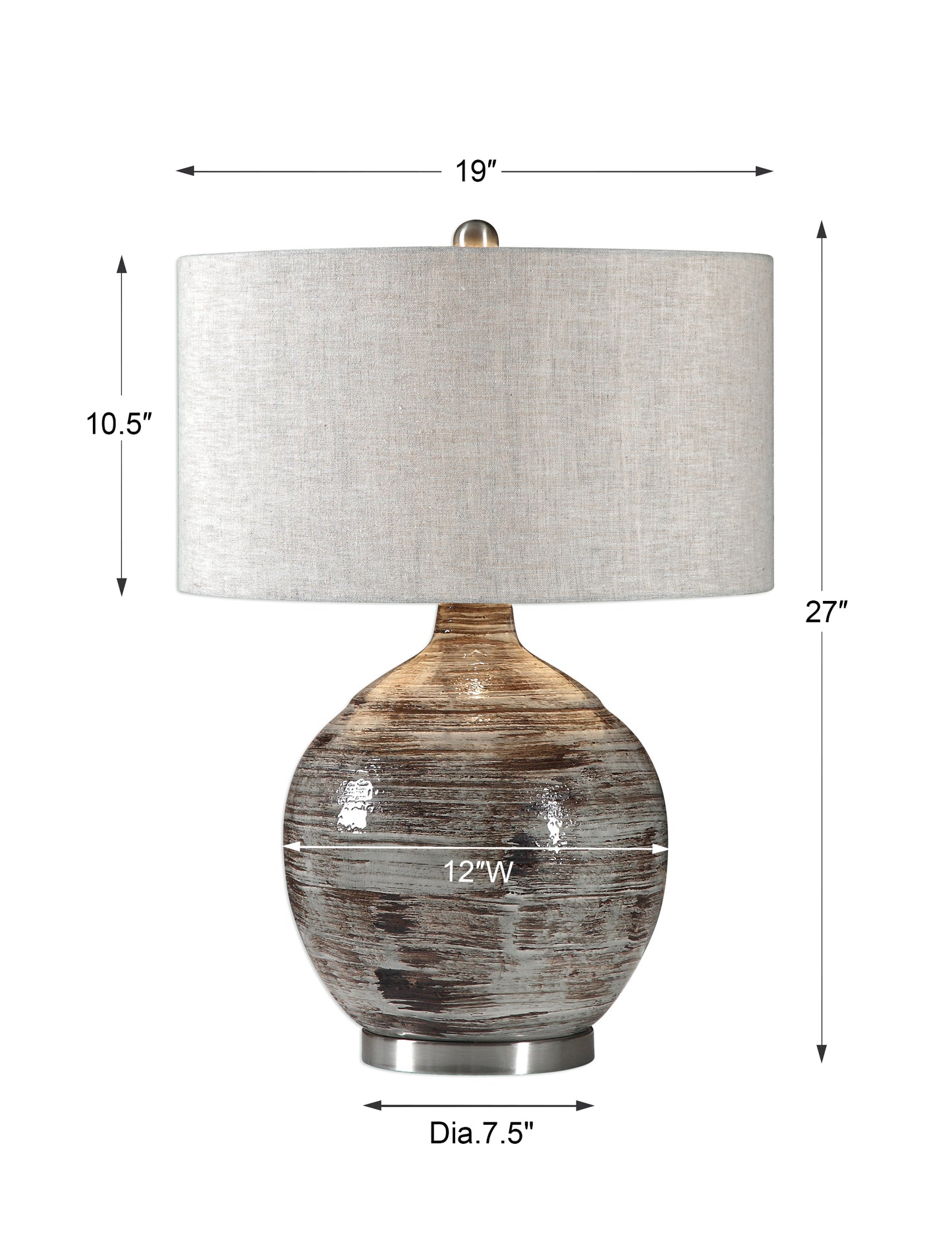 Uttermost Tamula Distressed Ivory Table Lamp 27656-1